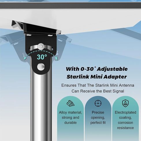Starlink Mini Pole Mount, Lymorexan 8 Ft Starlink Mimi Mounting Kit with 4.5" Suction Feet, Removable Stainless Steel Pole, Starlink Mini Suction Cup Mount,Starlink Mini Car Mount in Saudi Arabia