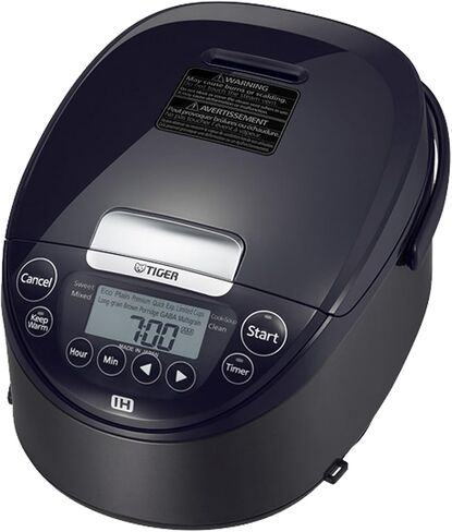 Tiger JPW-H10U 5.5-cup (غير مطبوخ) طباخ أرز التسخين التعريفي وأكثر دفئًا مع إعدادات القائمة المكونة من 14 عامًا ، Mauve Black in Kuwait