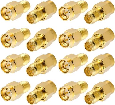 CORONIR (4 عبوات) محول SMA SMA ذكر إلى RP SMA أنثى موصل جاك لكابل RF Coax هوائي Wi-Fi/معزز الإشارة/مكرر/راديو/كابل تمديد/طائرة بدون طيار FPV in Kuwait
