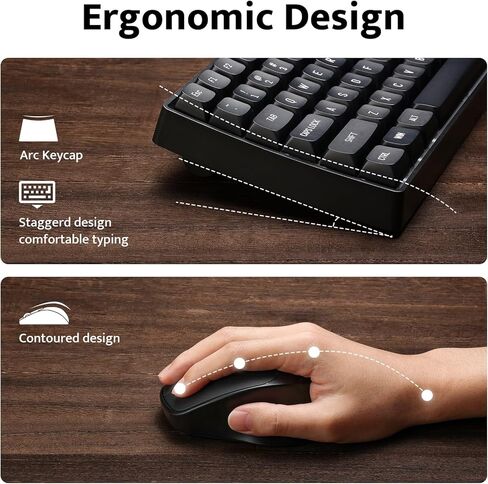 darkFlash Wireless Mechanical Keyboard and Mouse for Office, 106 Keys Full-Size Keyboard and Mouse Combo, Linear Red Switches for Windows/Mac Computer Office Desktop Laptop(GK104) (Milk Tea) in Kuwait