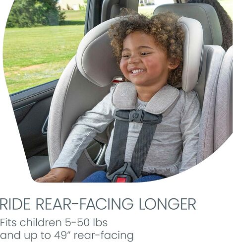 Britax One4Life Convertible Car Seat, 10 Years of Use from 5 to 120 Pounds, Converts from Rear-Facing Infant Car Seat to Forward-Facing Booster Seat, Performance Fabric, Cool N Dry Moonstone in Kuwait