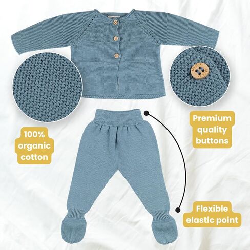 Newborn Girl Boy Clothes, 100% Organic Cotton, Knitted, Seamless, Soft and Breathable Baby Clothing in Kuwait