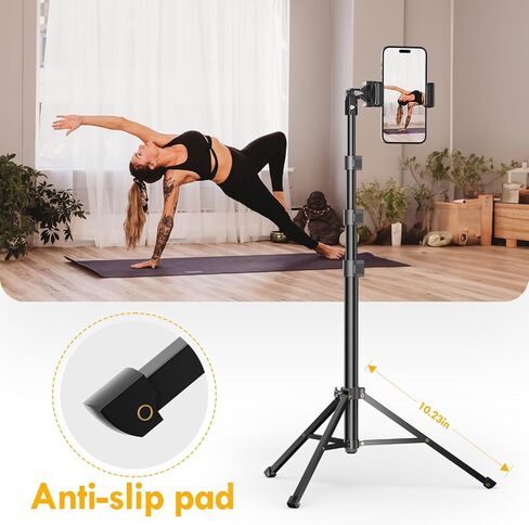 EMART 63" Phone Tripod for iPhone & Selfie Stick, Adjustable Cellphone Tripod Stand with Remote and Phone Holder, Compatible with Camera Ring Light Filming for Video Recording Live Streaming in Saudi Arabia