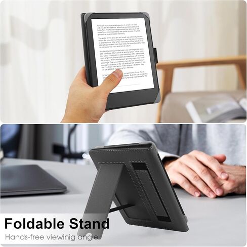 Universal Case لـ 6.8 "، 7" Ereader ، متوافق مع Kindle/Kobo Clara HD/Kobo Clara 2E/Paperwhite/Pocketbook/Tolino Ereader ، غطاء حامل جلدي لـ 6 "-7 '' قارئ الكتاب الإلكتروني ، Flower in Kuwait