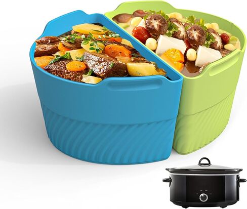 Silicone Slow Cooker Liners Oval, Fits 6 QT Cookers. Thick, Reusable, Leakproof, BPA-Free, Dishwasher Safe. Durable and Convenient, Ideal for Hassle-Free Cooking and Easy Cleanup in Saudi Arabia