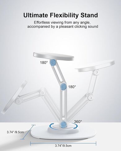 حامل الهاتف المغناطيسي ، متوافق مع Magsafe iPhone Stand للمكتب ، قابلة للتعديل مع قاعدة معدنية دوارة قابلة للتعديل مع 360 درجة ، حامل هاتف محمول قابل للطي ، لجهاز iPhone 16 15 14 13 Pro Max & Magsafe in Kuwait