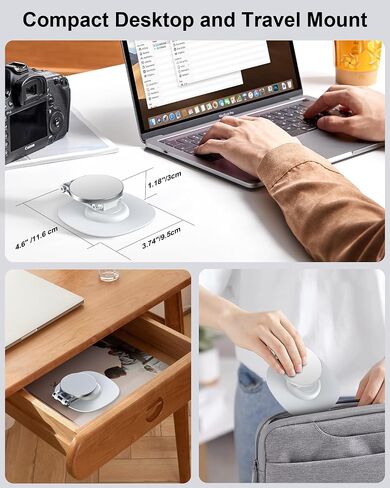 حامل الهاتف المغناطيسي ، متوافق مع Magsafe iPhone Stand للمكتب ، قابلة للتعديل مع قاعدة معدنية دوارة قابلة للتعديل مع 360 درجة ، حامل هاتف محمول قابل للطي ، لجهاز iPhone 16 15 14 13 Pro Max & Magsafe in Kuwait