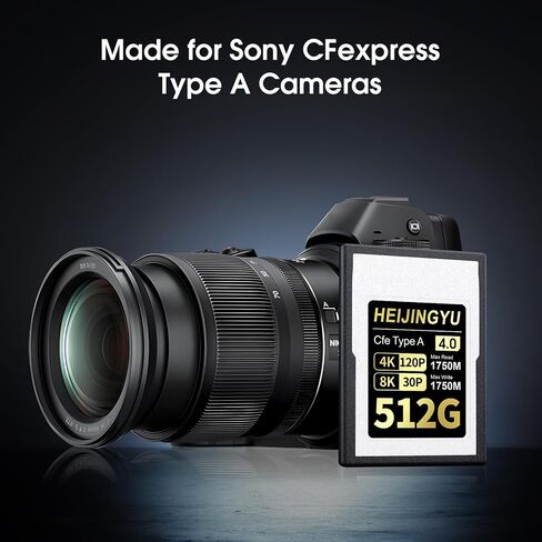 512GB CFexpress Type A Memory Card, Up to 800MB/s Read Speed and 780MB/s Write Speed for 4K 120P, 8K 30P Recording for Alpha & FX Cameras in Saudi Arabia