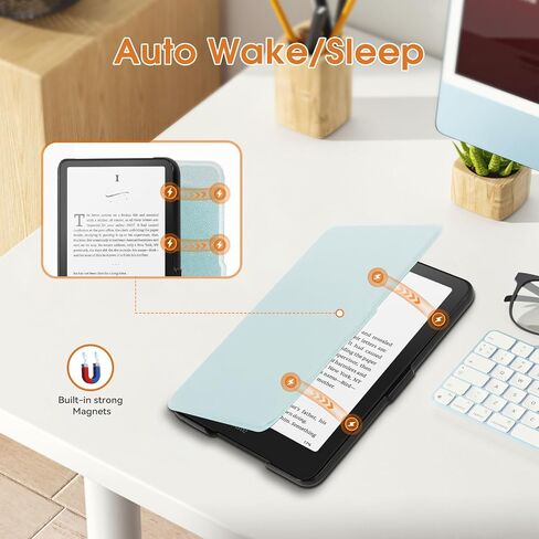 Slim Case for All-New 7" Kindle Paperwhite 12th Gen 2024&Kindle Colorsoft Signature Edition 2024, PU Leather Shell PC Cover with Auto Wake/Sleep,Starry Sky in Saudi Arabia
