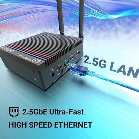 MINIX Z100-0dB Fanless Mini PC, Intel 12th Gen N100, 16GB DDR4/512GB PCIe 3.0 X4 SSD/4K Dual Display/2.5G LAN/Windows 11 Pro/Auto Power On/for Home/Office/Industrial and Commercial. in Saudi Arabia
