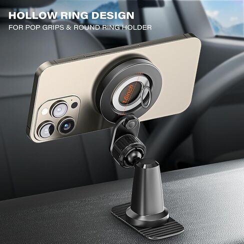 APPS2Car Magnetic Phone Holder for Car, Dashboard Magnetic Car Mount, 360° Rotation Car Magnetic Phone Mount with Strong VHB Adhesive, for All Cell Phones in Saudi Arabia