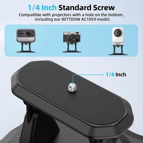 Projector Stand,1/4" Screw,Adjustable Stand with Easy Setup and 360-Degree Rotation for Most Projectors,Lightweight 240g (Only Stand)-White in Kuwait