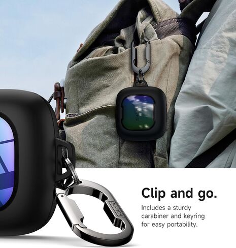 Suritch for Shokz Openfit Air Cover ، حالات قفل مغناطيسية لسماعات رأس Shokz Openfit Air Oper ، وغطاء واقي واقية مع Carabiner & Keyring لخطوط أذن الهواء OpenFit (2024) ، أسود in Kuwait