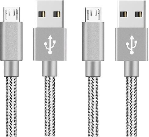 كابل شحن شاحن وحدة التحكم PS4، 2 حزمة كابل Micro USB 2.0 بطول إضافي 10 أقدام، سلك مضفر من النايلون، لجهاز PS4، PS4 Slim/Pro، وحدة تحكم Xbox One S/X، لجهاز Kindle in Kuwait