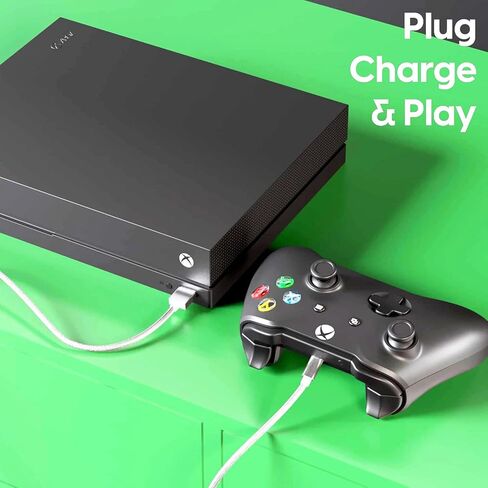 كابل شحن شاحن وحدة التحكم PS4، 2 حزمة كابل Micro USB 2.0 بطول إضافي 10 أقدام، سلك مضفر من النايلون، لجهاز PS4، PS4 Slim/Pro، وحدة تحكم Xbox One S/X، لجهاز Kindle in Kuwait