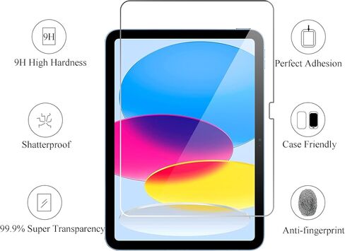 Ailun 2Pack واقي شاشة لجهاز iPad Pro 10.5 2017 iPad Air 3 2019 10.5 بوصة من الزجاج المقسى 9H صلابة Apple Pencil متوافق مع حافظة فائقة الوضوح مضادة للخدش in Kuwait