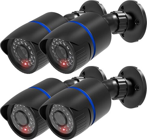 WALI Dummy Fake Simulated Surveillance Security CCTV Dome Camera Indoor Outdoor with One LED Light, Warning Security Alert Sticker Decal (TC-W8), 8 Packs, White in Saudi Arabia
