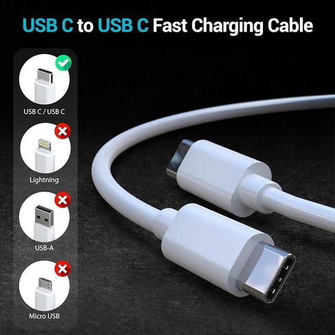 iPhone 15 16 Charger, 30W Super Fast Charging, USB C Block Type C Cable Cord [ 6.6ft + 10ft ] for iPhone 16,16 Plus,16 Pro,16 Pro Max, iPhone15, iPad Pro 12.9/11, Galaxy S24,S23-2Pack in Saudi Arabia