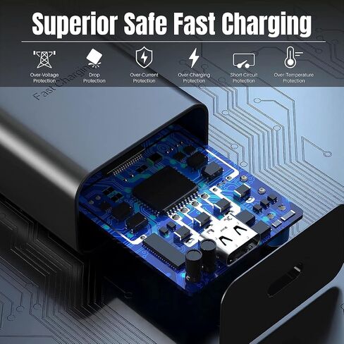 iPhone 15 16 Charger, 30W Super Fast Charging, USB C Block Type C Cable Cord [ 6.6ft + 10ft ] for iPhone 16,16 Plus,16 Pro,16 Pro Max, iPhone15, iPad Pro 12.9/11, Galaxy S24,S23-2Pack in Saudi Arabia