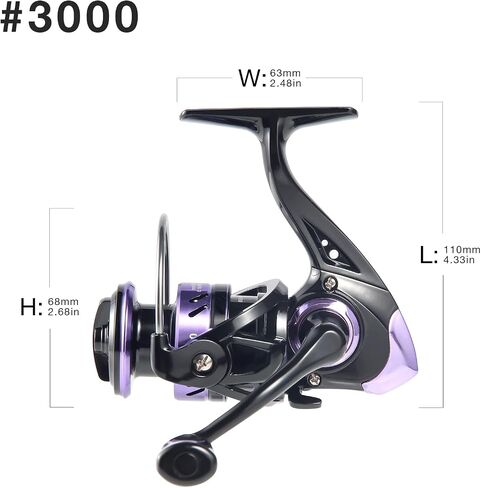 TEBEN Ultralight Spinning Reel 5.2:1 Gear Ratio Freshwater Saltwater Surf Fishing Reels,Max Drag 11lbs 500-1000 CNC Aluminum Spool Perfect for Ice Fish Reel in Saudi Arabia