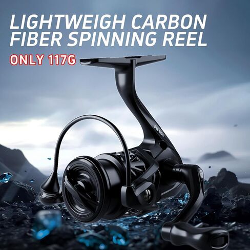 TEBEN Ultralight Spinning Reel 5.2:1 Gear Ratio Freshwater Saltwater Surf Fishing Reels,Max Drag 11lbs 500-1000 CNC Aluminum Spool Perfect for Ice Fish Reel in Saudi Arabia