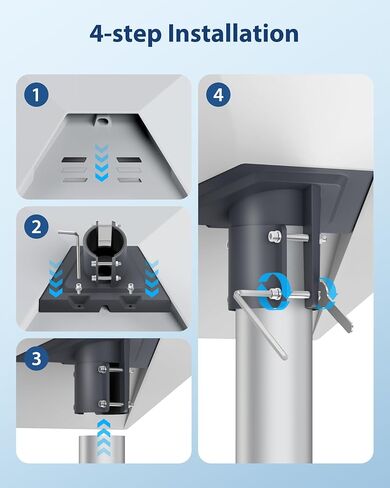 Starlink Gen 3 Pipe Adapter, Stouchi [Upgraded Version] Starlink Gen 3 Mount Kit, High Load-Bearing Capacity and Stability for Starlink Gen 3 Standard Dish-White in Saudi Arabia