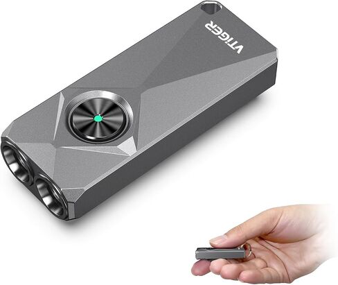 VTIGER K1 Keychain Flashlights, 800 Lumens Portable Flat Little Light,USB Rechargeable Mini Pocket EDC Flashlight with Clip,Compact LED Keyring Lights with Magnet for Everyday Carry,Camping,Emergency in Saudi Arabia