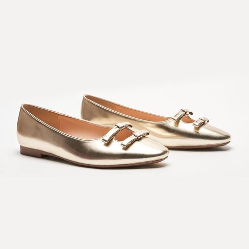 C.Paravano Chic Bow Knot Flats Fashion Hollow Out Design Round Toe Shoes Comfortable Daily Dress Flats in Kuwait