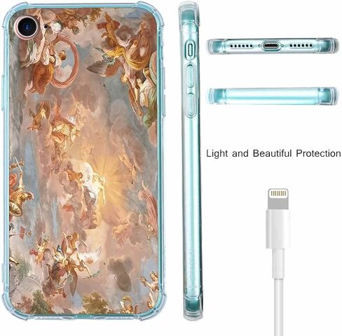 قضية iPhone SE 2nd/SE 3 ، iPhone 7/8 مع تصميم اقتباسات المسيحية ، نمط آية يسوع الله الكتاب المقدس ، حالة الوفير الناعمة الواضحة ، 4.7 "(كريستيان ، 7) in Kuwait