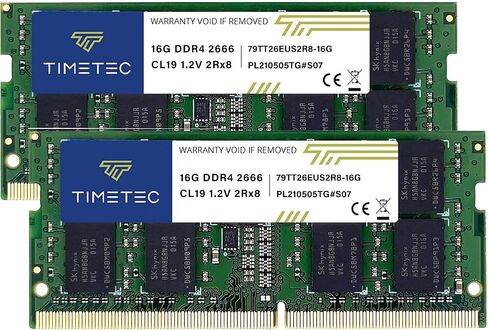 Timetec Hynix IC 64GB KIT(2x32GB) DDR4 3200MHz PC4-25600 Unbuffered ECC UDIMM 1.2V CL22 2Rx8 Dual Rank 260 Pin SODIMM Memory RAM Module Upgrade (64GB KIT(2x32GB)) in Saudi Arabia