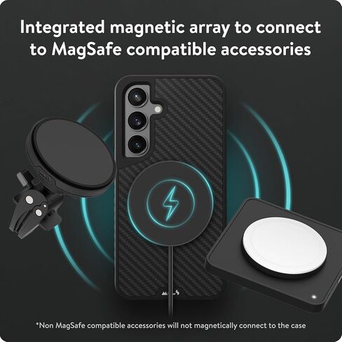 Mous for Samsung Galaxy S25 Ultra Case MagSafe Compatible - Limitless 6.0 - Carbon Fibre - Protective Shockproof Phone Cover in Saudi Arabia