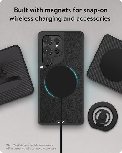 Mous for Samsung Galaxy S25 Ultra Case MagSafe Compatible - Limitless 6.0 - Carbon Fibre - Protective Shockproof Phone Cover in Kuwait