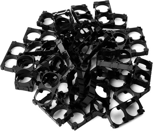 Fielect 50Pcs 21700 Lithium Ion Cell Double Battery Holder Bracket for DIY Battery Pack 21.7mm Hole Dia in Saudi Arabia