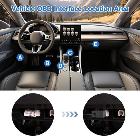 OBD Power Cable for Radar Detector,Radar Detector Power Cable,OBDII Adapter Cable for Radar Detector,Compatible with Escort Passport Unide Beltronics Radenso XP etc RJ11 Radar Detector in Saudi Arabia