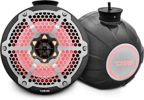 دي اس 18 مكبرات صوت برج واكيبورد CF-PS8 ثنائية الاتجاه مع اضواء RGB مدمجة - 375 كحد اقصى - مثالية للسماء النفاثة، مثالية لمركبات ايه تي في ويو تي في وجيب جنبًا إلى جنب والبحرية وار زد ار in Saudi Arabia