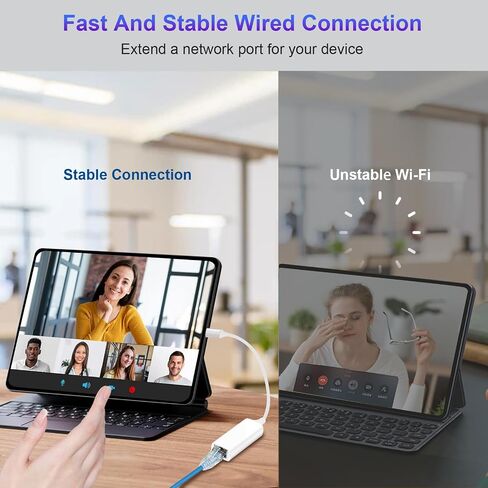 [MFI Certified] Lightning to Ethernet Adapter ، 100Mbps Lightning to RJ45 Ethernet LAN ADAPTER ، متوافق مع i-phone 14/13/11/11/i-pad/i-pod ، التوصيل والتشغيل (غير poe) in Saudi Arabia