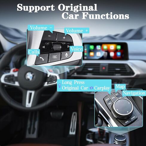 محول Carplay محول اللاسلكي Retrofit Kit Decoder لتويوتا تاتش 2 & entune2.0 2014-2019 ملائمة للتندرا/4runner/rav4/tacoma/camry/corolla/avalon/prius/ch-r/sienna/highlander in Kuwait