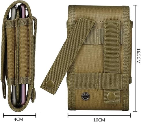 IronSeals Double Capacity Phone Holster, Tactical Molle Belt Pouch with Flag Patch for iPhone 16 Pro Max/16Pro/15ProMax/14 Pro Max/13 Pro Max/12ProMax/11ProMax, Samsung S24, Size Large Extra Stiffness in Saudi Arabia