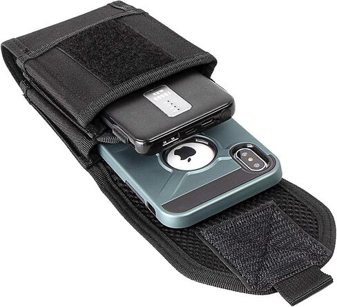 IronSeals Double Capacity Phone Holster, Tactical Molle Belt Pouch with Flag Patch for iPhone 16 Pro Max/16Pro/15ProMax/14 Pro Max/13 Pro Max/12ProMax/11ProMax, Samsung S24, Size Large Extra Stiffness in Saudi Arabia