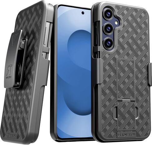 ل Samsung Galaxy S25 Ultra Case مع حزام مقطع الحافظة ، Kickstand Slim Cover Phone Case لـ Galaxy S25 Ultra - Black in Saudi Arabia