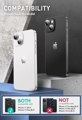 i-Blason Camera lens protector for iPhone 15 Pro & iPhone 15 Pro Max, [9H Tempered Glass] Ultra-Thin Anti-Scratch Glass Camera Cover [Included Easy Removal Tool] in Saudi Arabia