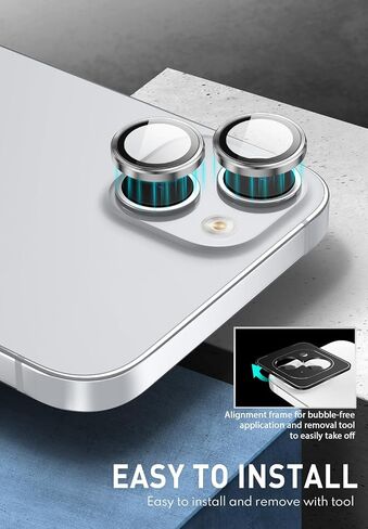 i-Blason Camera lens protector for iPhone 15 Pro & iPhone 15 Pro Max, [9H Tempered Glass] Ultra-Thin Anti-Scratch Glass Camera Cover [Included Easy Removal Tool] in Saudi Arabia