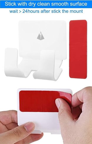 Adhesive Wall Phone Holder Mount for Smartphones iPhone External Battery Wall Holder Mount (White) in Saudi Arabia
