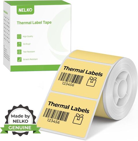 Thermal Labels for Nelko PM220 Label Maker, 1.57'' x 1.18'' (40x30mm) Thermal Sticker Label, Waterproof, Multi-Purpose Label Tape, 1 Roll of 230 Self-Adhesive Thermal Paper (Transparent) in Saudi Arabia