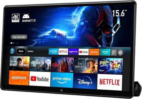 15.6 inch 4K Android Car TV Headrest Monitor for Cars Back seat Rear Entertainment System, Support Wireless Phone Link Touch Screen,with WiFi/Bluetooth/HDMI/USB/Video Player 2G+32G (2PCs) in Saudi Arabia