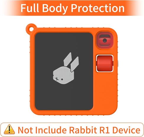 Silicone Protective Case for Rabbit R1 AI Device, Soft Protective Cover for Scratch-Resistant, Anti-DropSleeve, Rabbit R1 Accessories (Red) in Saudi Arabia