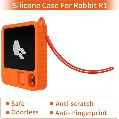 Silicone Protective Case for Rabbit R1 AI Device, Soft Protective Cover for Scratch-Resistant, Anti-DropSleeve, Rabbit R1 Accessories (Red) in Saudi Arabia