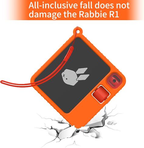 Silicone Protective Case for Rabbit R1 AI Device, Soft Protective Cover for Scratch-Resistant, Anti-DropSleeve, Rabbit R1 Accessories (Red) in Saudi Arabia