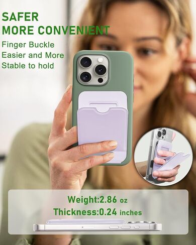 Magnetic Phone Tripod Stand Compatible with Mag-Safe, iPhone Stand iPhone Holder for Desk, Pocket Snap Phone Stand Wallet Tripod Stand (Included Metal Rings) - Black in Saudi Arabia