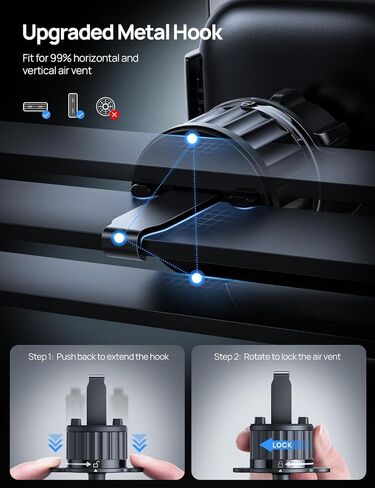 Dashboard Car Phone Mount Holder - [2024 Spring Clip] 3in1 Long Arm Suction Cup Car Cell Phone Holder, Windscreen Air Vent Automobile Cradle for iPhone, All 4-7" Cellphone in Saudi Arabia